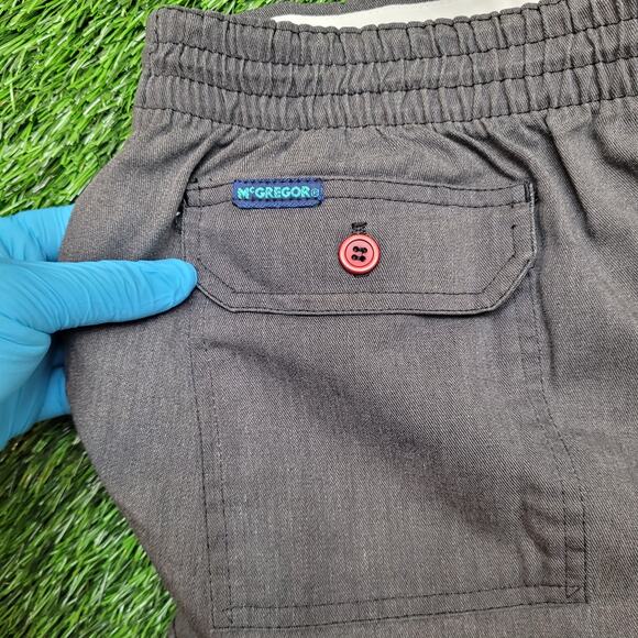 VTG 80s McGregor Short Shorts Mens 34 High Rise Gray Dad Style 4" Inseam - Picture 7 of 7